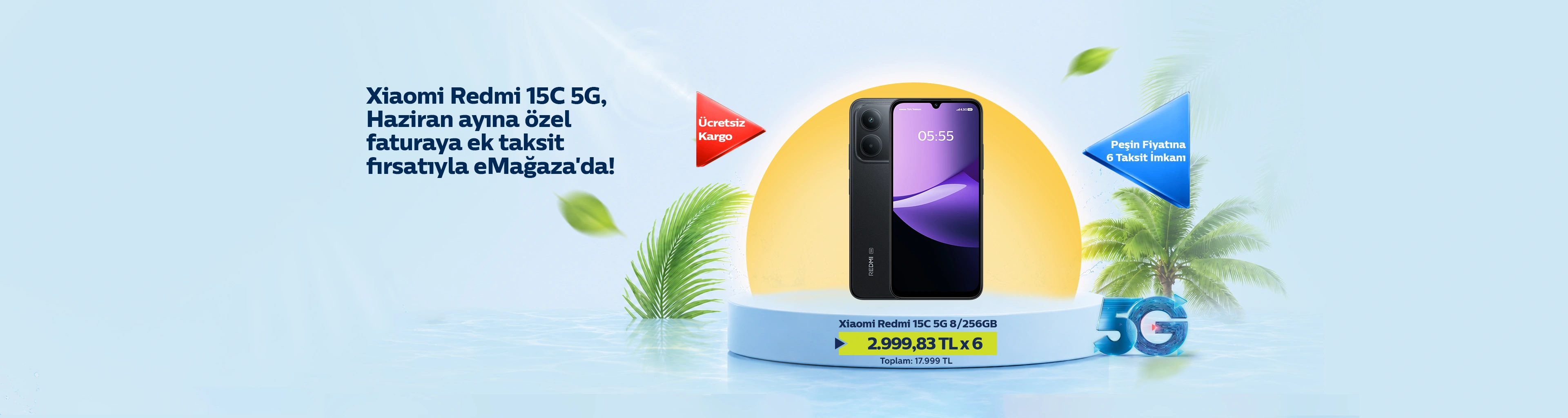 Xiaomi 15C 5G Yaz Konsepti Banner